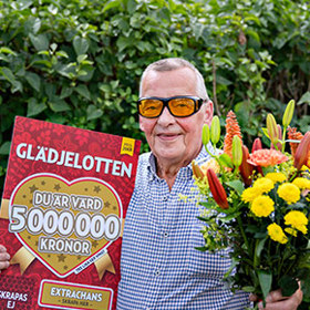 Tommy vann högvinsten med Glädjelotten!