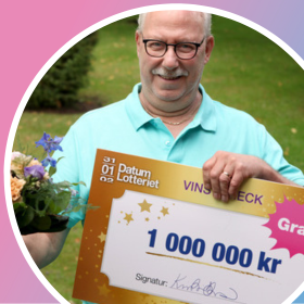 Anders vann 1 miljon kronor på sin födelsedag