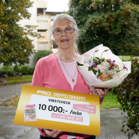 PRO gav Eva nya vänner – Trippelskrapet gav en storvinst