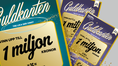 Flera Guldkanten-skraplotter med chans att vinna upp till 1 miljon kronor.