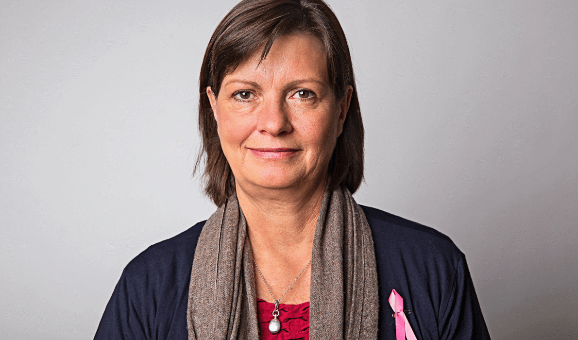 Susanne Dieroff Hay, ordförande i Bröstcancerförbundet