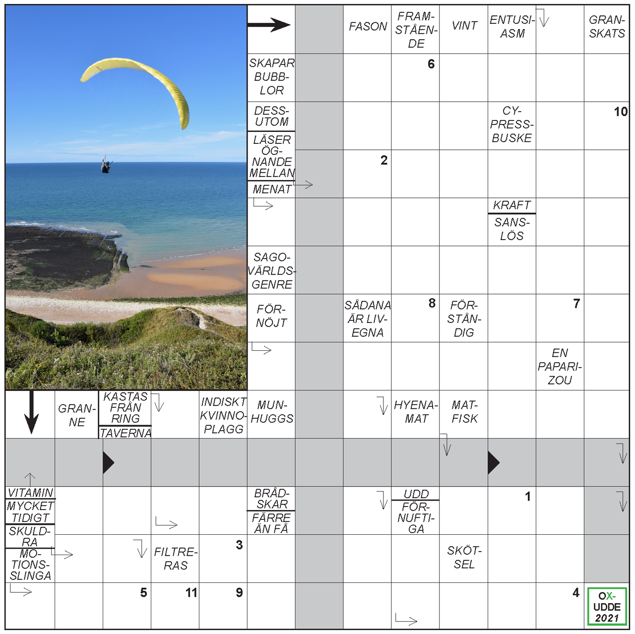 Datumlotteriet korsord