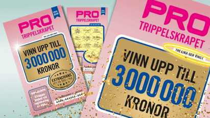 PRO Trippelskrapet med vinst upp till 3 miljoner kr.