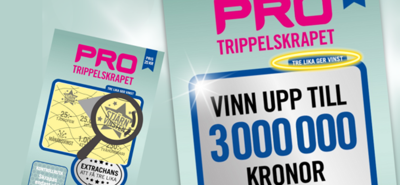 PRO Trippelskrapet med chans att vinna upp till 3 miljoner kronor.