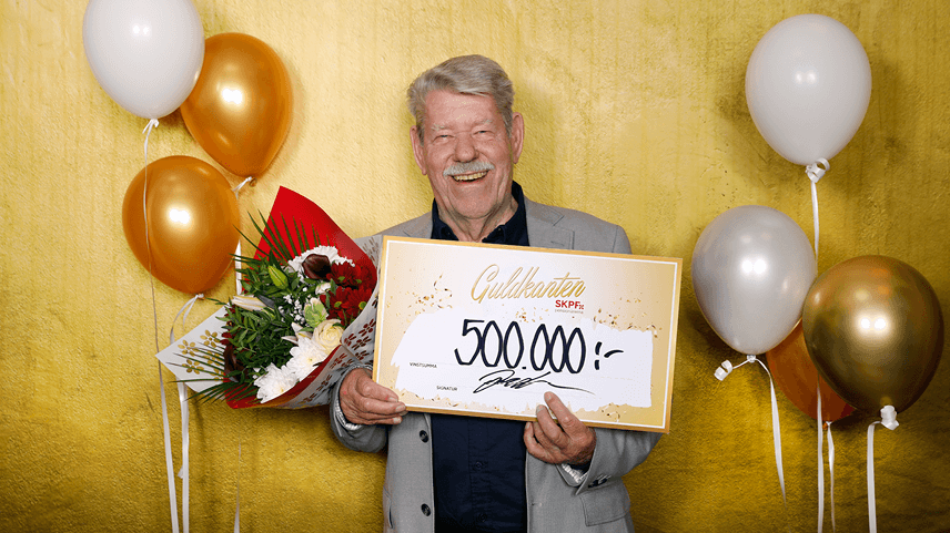 Guldregn i Guldkanten! Rolf skrapade fram en halv miljon kronor.