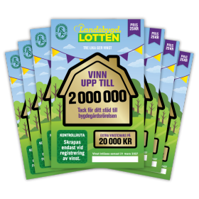Landsbygdslotter med chans att vinna upp till 2 miljoner.