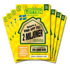 Landsbygdslotter med chans att vinna upp till 2 miljoner.